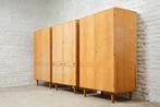 Set 1960 Strakke Seventies Kasten op Elegante Pootjes, Gebruikt, Verzenden, 200 cm of meer, 150 tot 200 cm