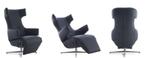 LEOLUX DESIGN chaise lonque - relax-electrisch - accu ., Huis en Inrichting, Fauteuils, Minder dan 50 cm, Design, Leer, Ophalen of Verzenden