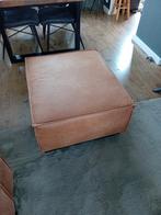 Hocker roestbruin met zwarte, metalen, poten, Ophalen of Verzenden, Zo goed als nieuw