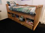 Bed/ kajuitbed/ hoogslaper met logeerbed., Ophalen, Gebruikt, Eenpersoons, Bruin