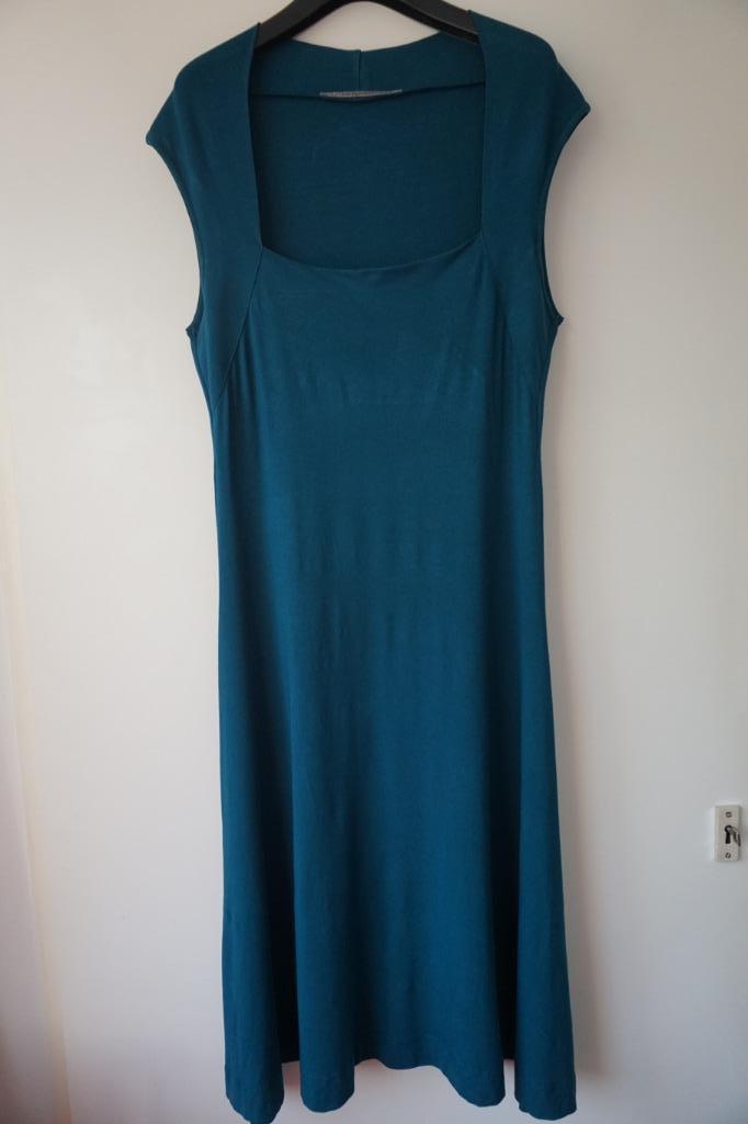Cora Kemperman jurk petrol blauw maat M, Kleding | Dames, Jurken, Zo goed als nieuw, Maat 38/40 (M), Blauw, Knielengte, Ophalen of Verzenden