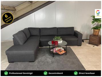 GRATIS LEVERING Hoekbank Antraciet 295x215 GEREINIGD beschikbaar voor biedingen