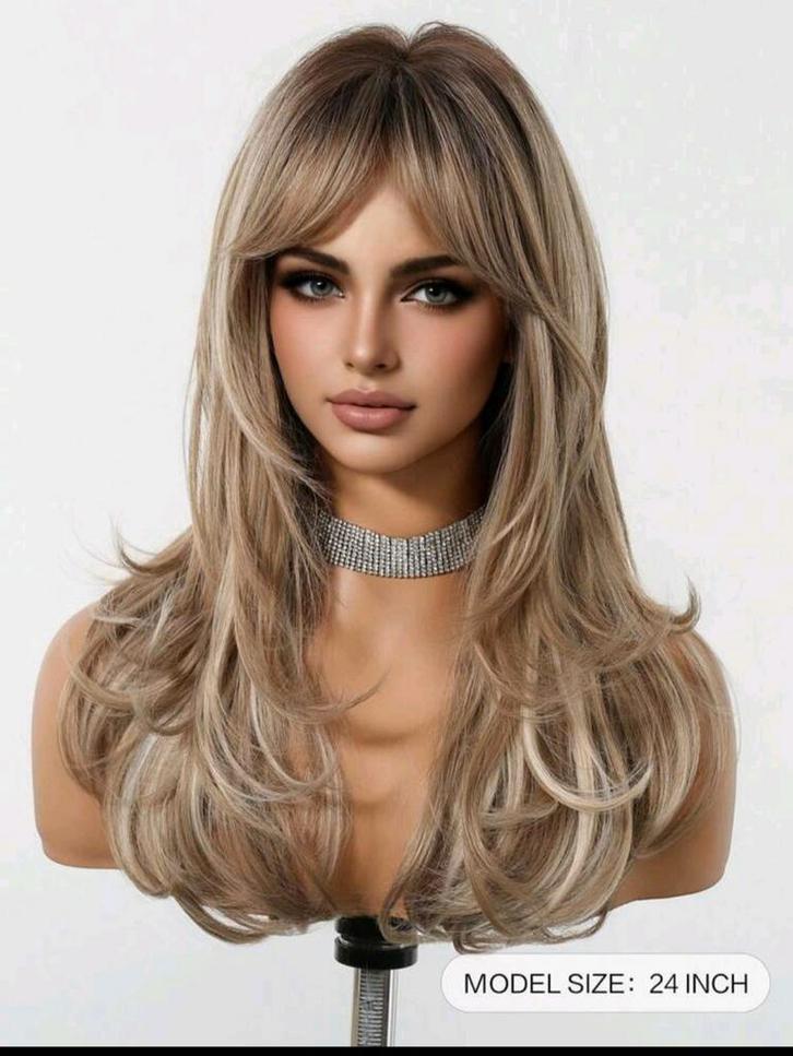 Gemeleerde blonde pruik., Sieraden, Tassen en Uiterlijk, Uiterlijk | Haarverzorging, Nieuw, Pruik of Haarverlenging, Ophalen of Verzenden