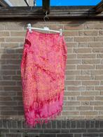 Roze Sjaal met Geel Patroon - One Size, Ophalen of Verzenden, Zo goed als nieuw