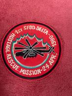 US SF  Delta team  bevrijdingsoperatie 1980 in Iran, Ophalen of Verzenden, Landmacht, Amerika, Embleem of Badge
