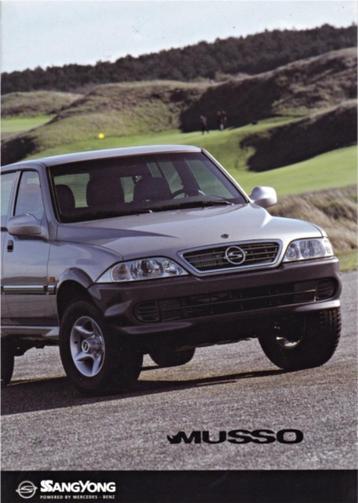 Brochure SsangYong Musso 2001 BELGIË