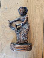 Oud handgesneden houten beeld Balinese danseres Vintage, Ophalen of Verzenden