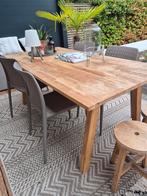 Houten eiken eettafel 90 bij 180 cm WOOOD, Ophalen, Gebruikt, Rechthoekig, Hout