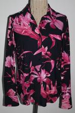 LADRESS Prachtige travelstof blouse maat 40 / L, Ladress.nl, Zwart, Ophalen of Verzenden, Zo goed als nieuw