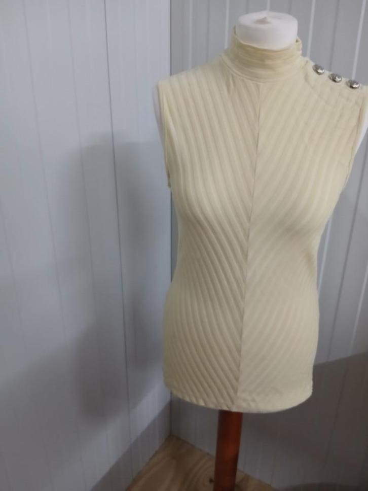 shirt, Kleding | Dames, T-shirts, Zo goed als nieuw, Maat 36 (S), Geel, Zonder mouw, Ophalen of Verzenden