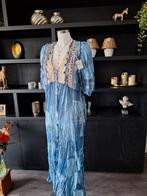 Nieuwe jurk bohemian style S M 38 40 denim crinkle stof, Nieuw, Blauw, Maat 38/40 (M), Ophalen of Verzenden