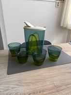 Tupperware kan met bekers, Ophalen of Verzenden, Gebruikt, Groen, Beker of Kan