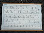 Letterplaat tweezijdig, Antiek en Kunst, Antiek | Schoolplaten, Ophalen of Verzenden, Overige thema's