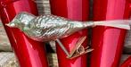 Antiek Glazen vogeltje met klem voor in de Kerstboom, Ophalen of Verzenden