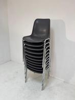 Partij kantinestoelen gebruikt, chroom/antraciet €17,50, Niet ingevuld, Niet ingevuld, Niet ingevuld
