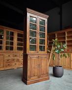 Antieke eikenhouten Vitrinekast | Smalle Buffetkast #2152, Antiek en Kunst, Antiek | Meubels | Kasten, Ophalen of Verzenden