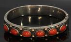 Bloedkoraal zilver antiek slavenarmband 14k goud bangle, Sieraden, Tassen en Uiterlijk, Antieke sieraden, Ophalen of Verzenden