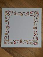 Geborduurde opleg kaart basiskaart wit, Hobby en Vrije tijd, Kaarten | Zelf maken, Ophalen of Verzenden, Zo goed als nieuw, Overige thema's