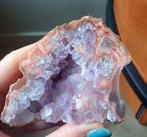 Unieke Amethist met Hematiet & Roze Chalcedoon, Ophalen of Verzenden
