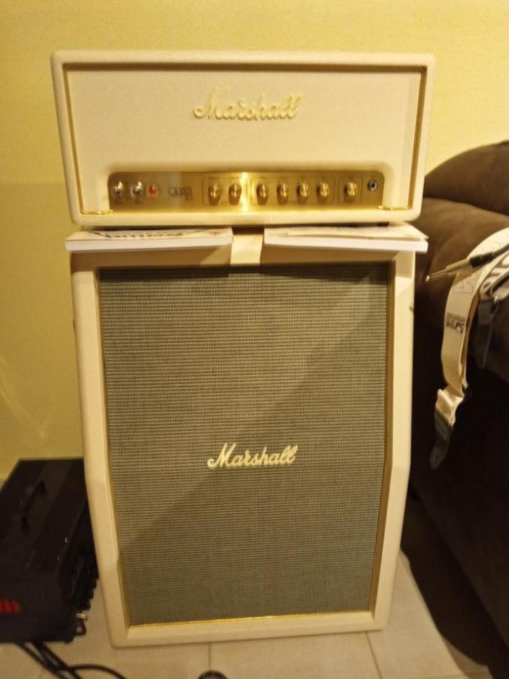 Marshall Origin 20H head+speaker cab (Ltd ed cream color), Muziek en Instrumenten, Versterkers | Bas en Gitaar, Nieuw, Gitaar