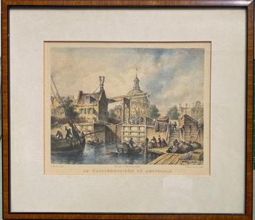 Haarlemmersluis Amsterdam - Gravure J. Hilverdink beschikbaar voor biedingen