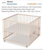 Mooie box 100x100 cm, Kinderen en Baby's, Boxen, Ophalen of Verzenden, Zo goed als nieuw, In hoogte verstelbaar