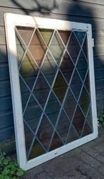 Glas in lood raam 1950, Doe-het-zelf en Verbouw, Glas en Ramen, Ophalen, Gebruikt, Gevelraam of Ruit, Glas in lood