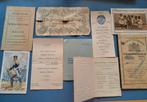 Diverse oud papier. O.a. menukaart van Lohengrin, spaarbankb, Gebruikt, Onbekend, Ophalen of Verzenden, Onbekend