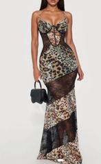 Fashionova panter print dress, Maat 38/40 (M), Overige typen, Bruin, Ophalen of Verzenden