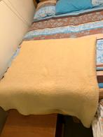 Vintage gele wollen deken, Ophalen of Verzenden, Gebruikt, Tweepersoons, Vintage