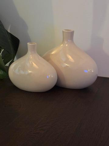 Set van 2 prachtige vazen (crackle kleine en grote vaas) beschikbaar voor biedingen