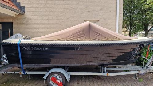 Sloep incl. trailer, Watersport en Boten, Sloepen, Gebruikt, 10 tot 30 pk, 3 tot 6 meter, Buitenboordmotor, Benzine, Polyester