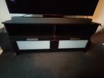 Ikea TV Meubel - Zwart met Witte Details, Ophalen, Gebruikt, 100 tot 150 cm, Minder dan 100 cm