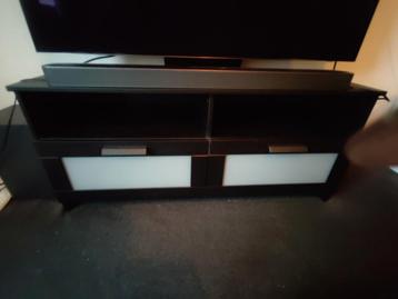 Ikea TV Meubel - Zwart met Witte Details beschikbaar voor biedingen