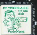 Sticker: 27 MC Club De Tokkelaers - Venlo Noord, Verzamelen, Ophalen of Verzenden, Zo goed als nieuw, Film, Tv of Omroep