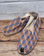 Manebi - Handgemaakte raffia espadrilles mt 44 - Nieuw €125, Nieuw, Ophalen of Verzenden, Manebi, Blauw