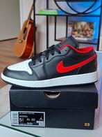 Nike Air Jordan 1 Low "White Toe" maat 38, Zwart, Nike, Nieuw, Ophalen of Verzenden