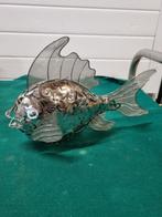 beeld sculptuur vis metaal en aardewerk, Ophalen of Verzenden