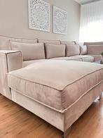 Beige/licht taupe loungebank, Huis en Inrichting, Banken | Bankstellen, 100 tot 125 cm, 300 cm of meer, Stof, Vierpersoons of meer