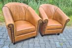 2x Chesterfield club chair camel kleur + BEZORGING GRATIS, Huis en Inrichting, Fauteuils, Gebruikt, ., Chesterfield, Ophalen of Verzenden