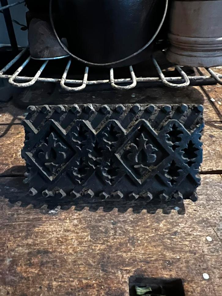 Batikstempel houten stofstempel patroonstempel textielstempe, Antiek en Kunst, Curiosa en Brocante, Ophalen of Verzenden