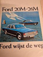 Rond 1970 Nederlands Ford 20m 26m V6 folder óók vinyl dak, Ophalen of Verzenden, Zo goed als nieuw, Ford
