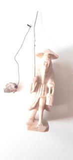 Chinees beeldje vissertje m. Vis geen ivoor ca 1900 steatiet, Antiek en Kunst, Ophalen of Verzenden