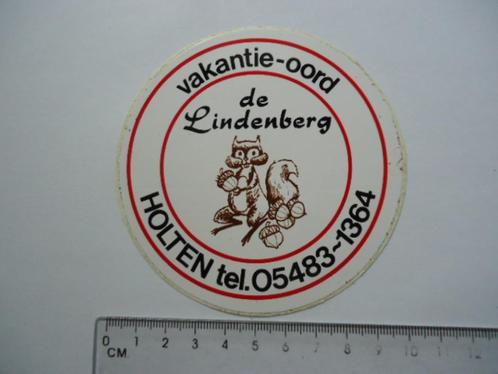 sticker oud HOLTEN De Lindenberg vakantie vintage retro, Verzamelen, Stickers, Zo goed als nieuw, Bedrijf of Vereniging, Verzenden