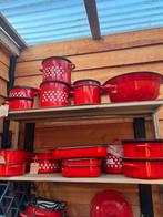 Diverse emaille pannen rood emaille nieuw, Huis en Inrichting, Ophalen of Verzenden, Nieuw