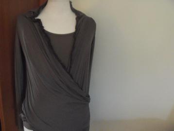 Amélie & Amélie bruin vest, 1 maat 100% zijde beschikbaar voor biedingen