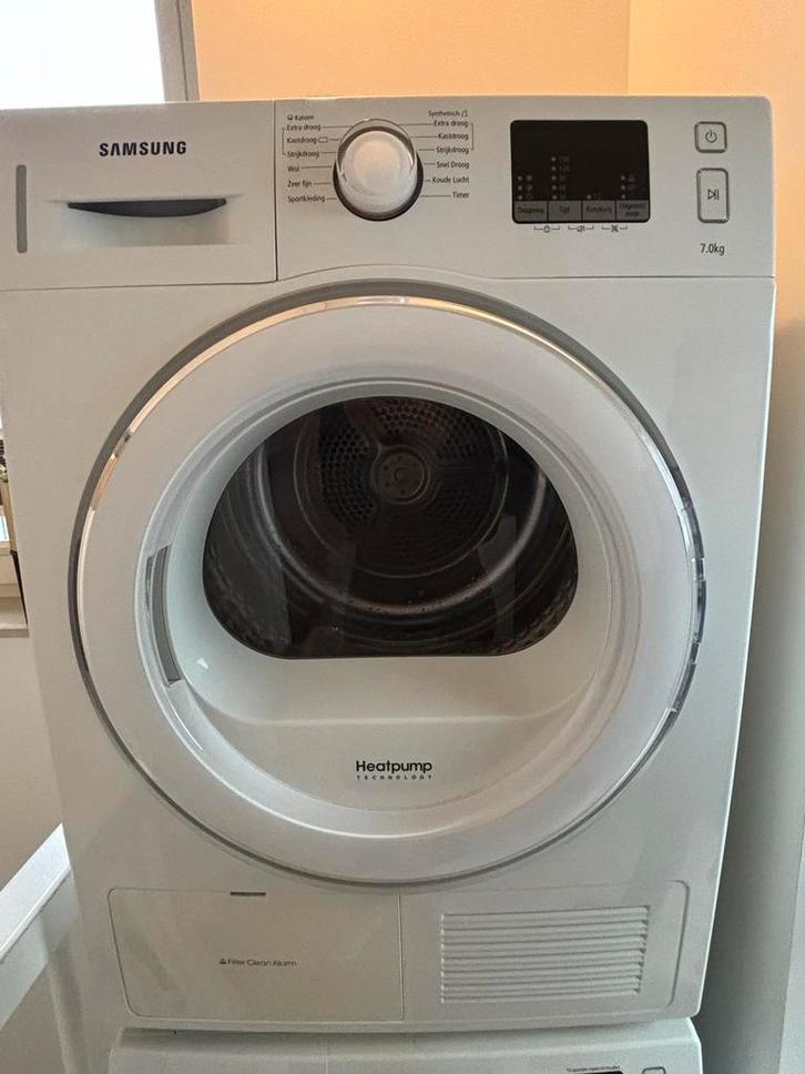 Samsung warmtepomp droger 7 kilo - Goed werkend!, Witgoed en Apparatuur, Wasdrogers, Gebruikt, Condens, 6 tot 8 kg, 85 tot 90 cm