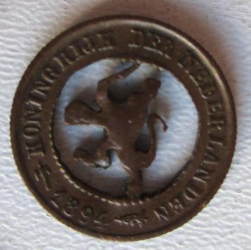 WO II~Verzets teken~Munt 1894~Nederland 0,5 cent~ beschikbaar voor biedingen