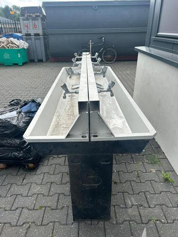 Aluminium Wasgoot Wasbak met meerdere kranen – 240 cm breed beschikbaar voor biedingen