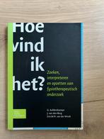 Hoe vind ik het? (fysiotherapeutisch onderzoek) Aufdemkampe, Ophalen of Verzenden, Gelezen, HBO